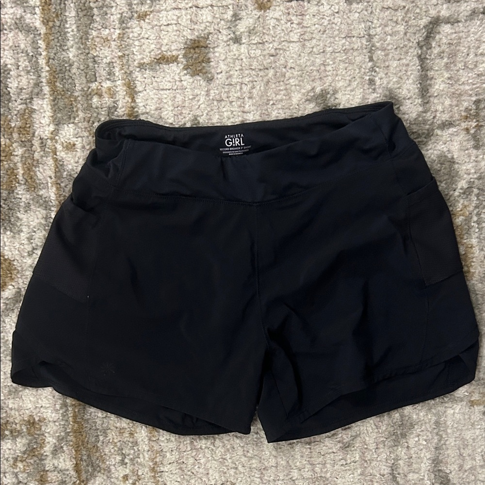 Athleta Girl Black Record Breaker 3” Athletic Shorts